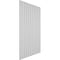 Ekena Millwork 94H x 1T Adjustable PVC Slat Wall Panel Kit w/ 4W Slats, Unfinished contains 11 Slats SWP55X94X1000UN - alternate 3